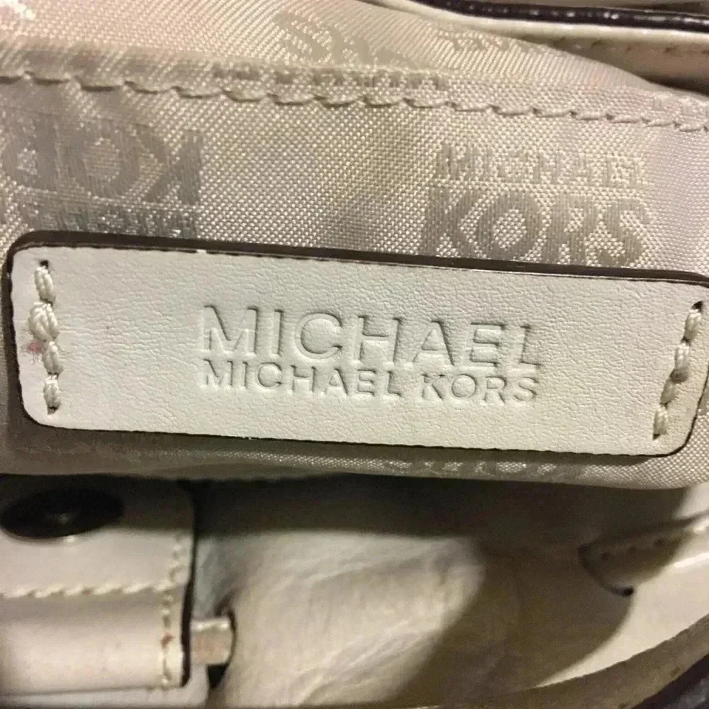 Michael kors master  leather mix satchel handbag